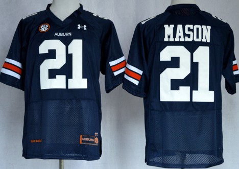 Auburn Tigers #21 Tre Mason Navy Blue Jerseys